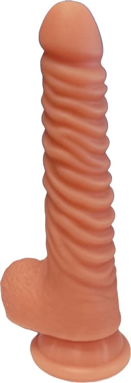Banoch | Dildo siliconen ribbel | Beige — thumbnail 5