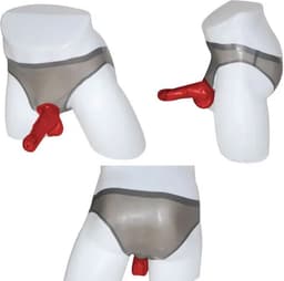 Kamasutra Latex Rubber slip met penis slurf - Fetisj - Kuisheidsonderbroek - Penis functie - BDSM - 100% Latex rubber - SM Short - Zeer goede kwaliteit — thumbnail 2