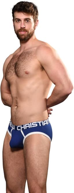 Andrew Christian BULGE C-RING BRIEF Navy - MAAT M - Erotisch Heren Ondergoed - Slip voor Man - Sexy mannen Slip — thumbnail 3
