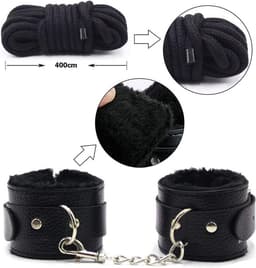 BDSM Starterset 10-delig - Perfect voor beginners - Bondage set - Speeltjes - Handboeien - SM set — thumbnail 3