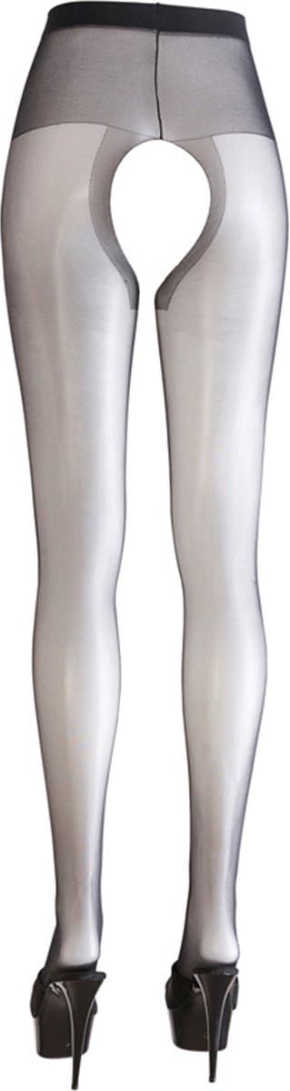 Cottelli Collection – Open Kruis Panty met Versterkte Taille Band voor een Sensuele Uitdaging – Maat M – Zwart — afbeelding 1