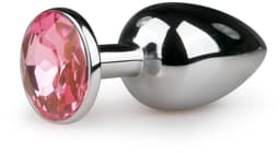Metalen buttplug Zilver/Roze - S — thumbnail 1
