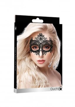 Queen Black Lace Mask - Black — thumbnail 1
