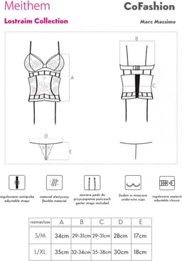 Livco Corsetti Fashion - Meithem Cf 90523 Corset + Panty Black S/M — thumbnail 5