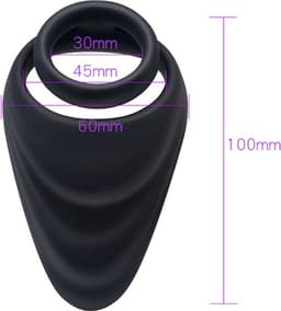Quick Relief Perineum Teaser™ - Cockring - Perineum Massage - Siliconen Penis Ring - Perineum stimulatie - Penis Ring - Sex Toys voor Mannen - 3 cm - Zwart — thumbnail 2