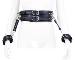 vscnovelty® BDSM set, 2 x Handcuffs, Waist belt