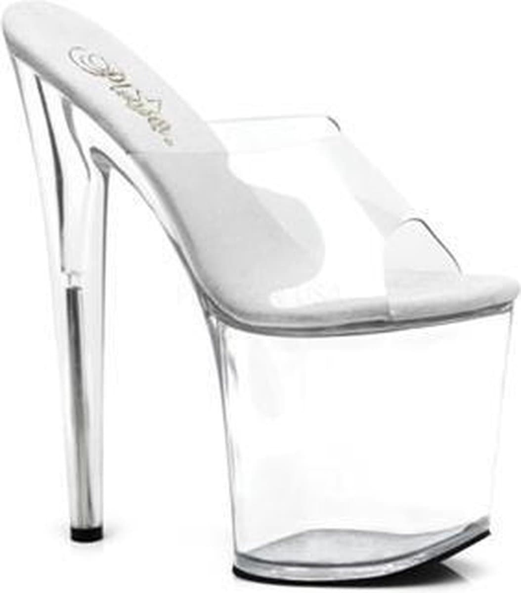 Pleaser - FLAMINGO-801 Muiltjes - Paaldans schoenen - 39 Shoes - Wit — afbeelding 1