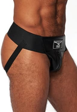 Mister b leather premium jockstrap black Large — thumbnail 2
