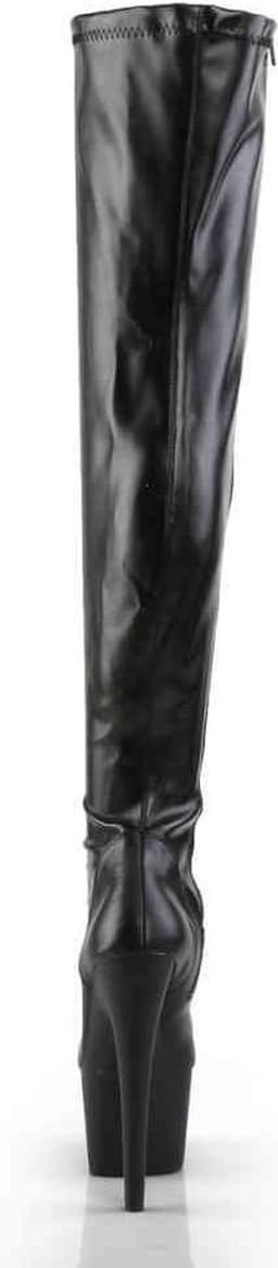 Pleaser Overknee Laarzen -42 Shoes- ADORE-3000 US 12 Zwart — thumbnail 4