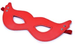 Pu lederen Masker - Sexy masker - Rollenspel masker - Rood - PU Leer - Sexy - Erotisch masker - Harnas - Meesteres One2Play — thumbnail 5