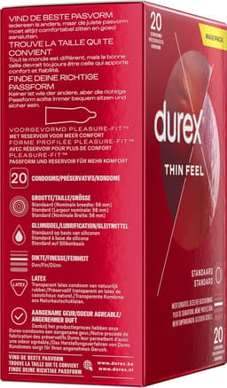 Condooms - Durex Condooms - Thin Feel - Extra Dun - 20 stuks — thumbnail 2