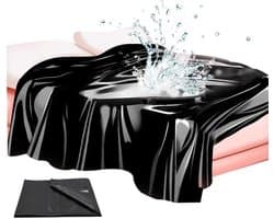 Oneay BDSM waterdichte lakens voor volwassenen, morsbestendig speellaken voor volwassenen, veelzijdige waterdichte matrashoes voor rommelig spel voor stellen en bescherming van het bed - (zwart,2*2,1m)