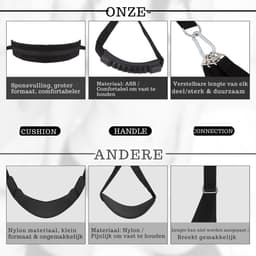 YOR® Sex Schommel - Sex Swing Extra Stevig – Seksschommel – Seksspeeltjes voor Koppel – Seks Schommel BDSM – Erotiek Toys - Sex Sling – Love Swing – Discreet Verpakt - Zwart - 35cm x 33cm x 13cm — thumbnail 3