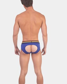 Barcode Berlin Multipack 1x Backless Brief Pride Royal + 1x Pride Harness White - MAAT L - Erotisch Heren Ondergoed - Slip voor Man - Sexy mannen Slip — thumbnail 2