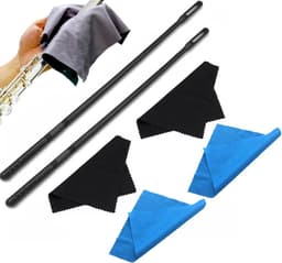 Fluit Reinigingsset - Muziekonderdelen - Instrument Onderhoud - Speciaal Ontworpen - 35cm Staaf - Zwart — thumbnail 3