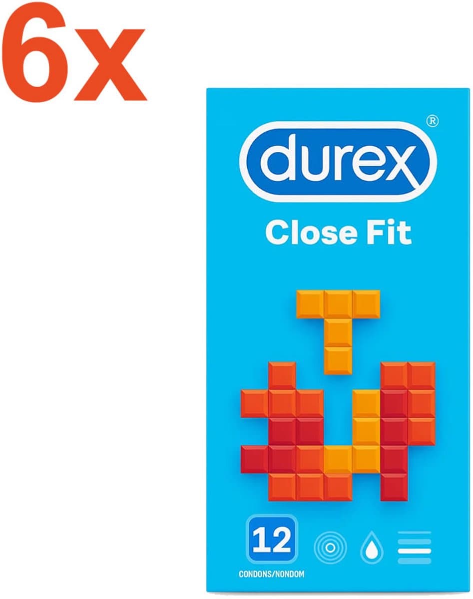 Durex Condooms Close Fit – 72 stuks | Nauwsluitende pasvorm voor extra comfort en veiligheid | Voordeelverpakking — afbeelding 1