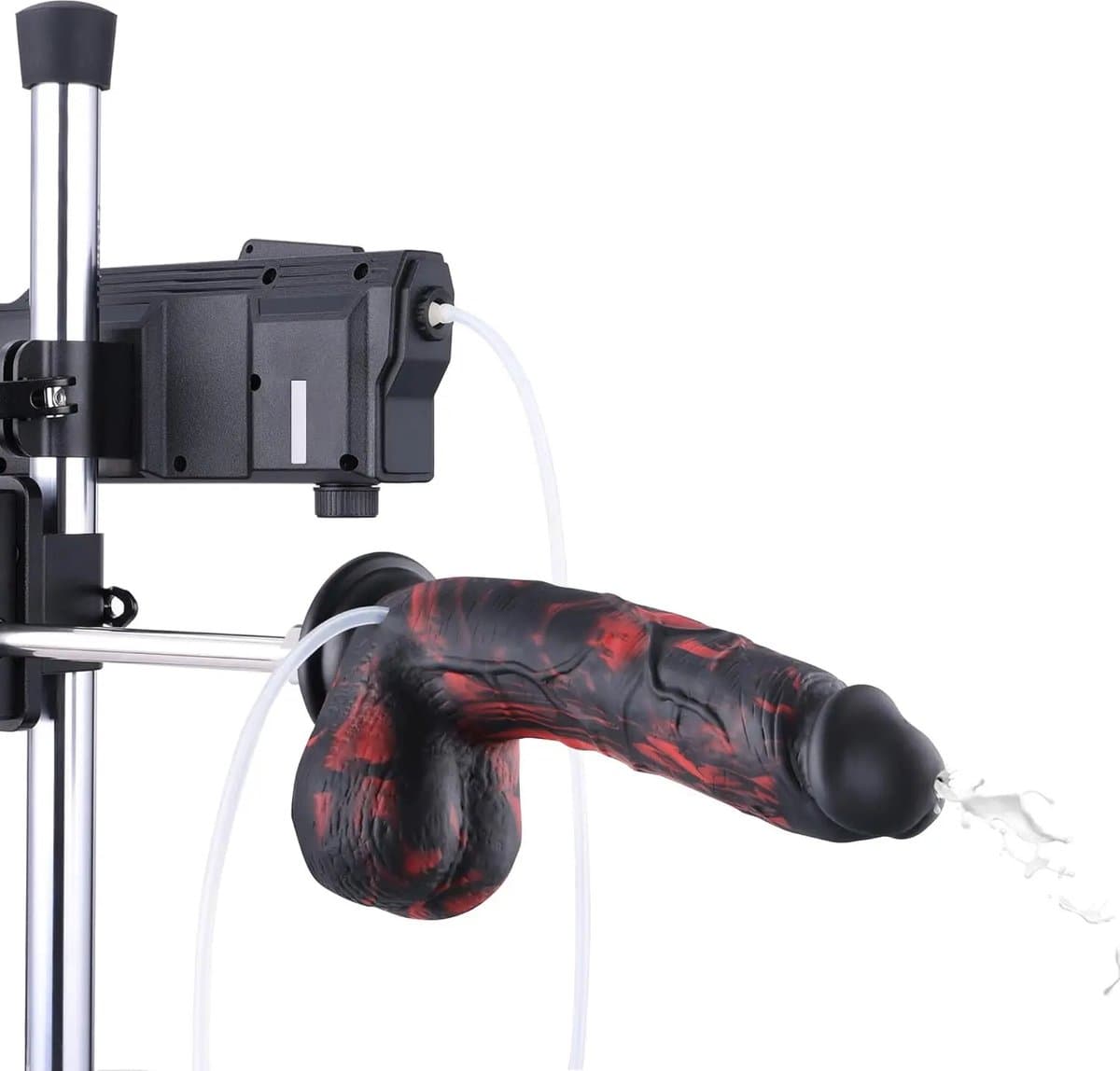 Spuitende Fantasy Dildo KlicLok® en Zuignap 21 cm inclusief glijmiddel launcher — afbeelding 1