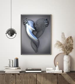 Set van 3 Romantische Abstracte Sculptuur Posters - Stijlvolle Wanddecoratie voor Stijlvol Interieur — thumbnail 2