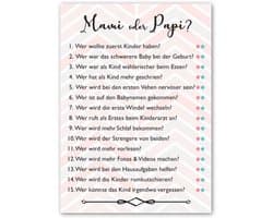 Grappige Babyshower Spelletjes voor Mama en Papa - Babynamen Raden en Raadspel met 20 Speelkaarten