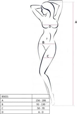 Zwart strapless catsuit - open kruis — thumbnail 3