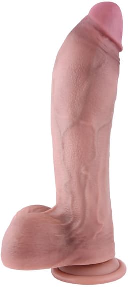 Vibrerende Gearderde Dildo XL 30 cm KlicLok — thumbnail 1
