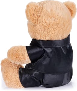 Bruidspaar Knuffels - Teddyberen Set - Cadeau Huwelijk - Elegante Pakken - 25 cm Hoog - Bruin en Zwart — thumbnail 3