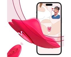 Daity Vibrerende Slip voor Vrouwen – Mini Kogelvibrator met Afstandsbediening & App – 10 Vibratiestanden – Draagbare Vibrator voor Stellen – Seksspeeltje - Rood