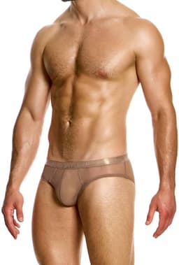 MODUS VIVENDI Mesh Through Classic Brief Skin - MAAT L - Erotisch Heren Ondergoed - Slip voor Man - Sexy mannen Slip — thumbnail 4