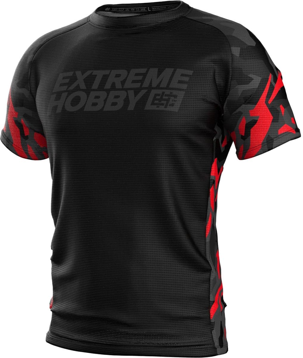 Extreme Hobby Black Panther - Technisch T-shirt - Czarno-Czerwona - MMA - Kickboxing — afbeelding 1