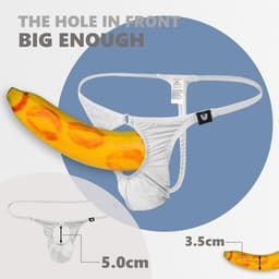 Heren String Tanga Sexy Ondergoed voor Mannen met Open Voorkant — thumbnail 2