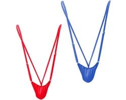 Heren Mankini Slip - Tanga Jockstrap - Feestelijke Kleding - Elastische Stof - One Size - Geleverd in Varianten