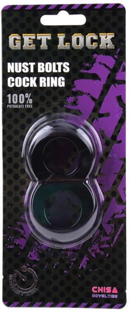 GK Power - Duo Cock 8 Ball - Dubbel Cock- en Scrotum Ring - Zwart — thumbnail 2