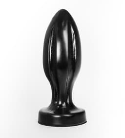 All Black - Grote Buttplug met Groeven - 21 cm - Zwart — thumbnail 2