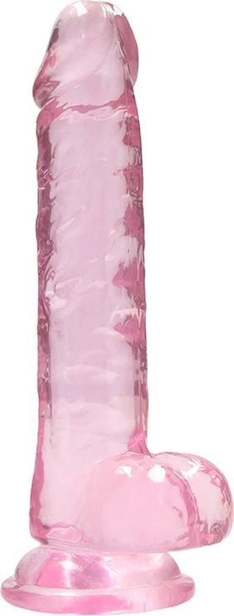 7" / 18 cm Realistic Dildo With Balls - Pink — afbeelding 1