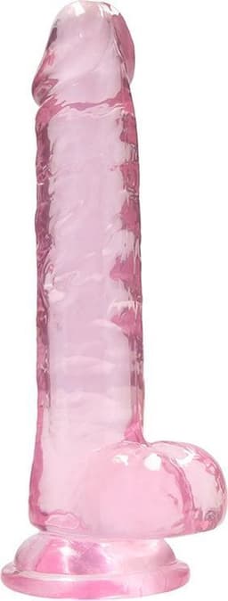 7" / 18 cm Realistic Dildo With Balls - Pink — thumbnail 1