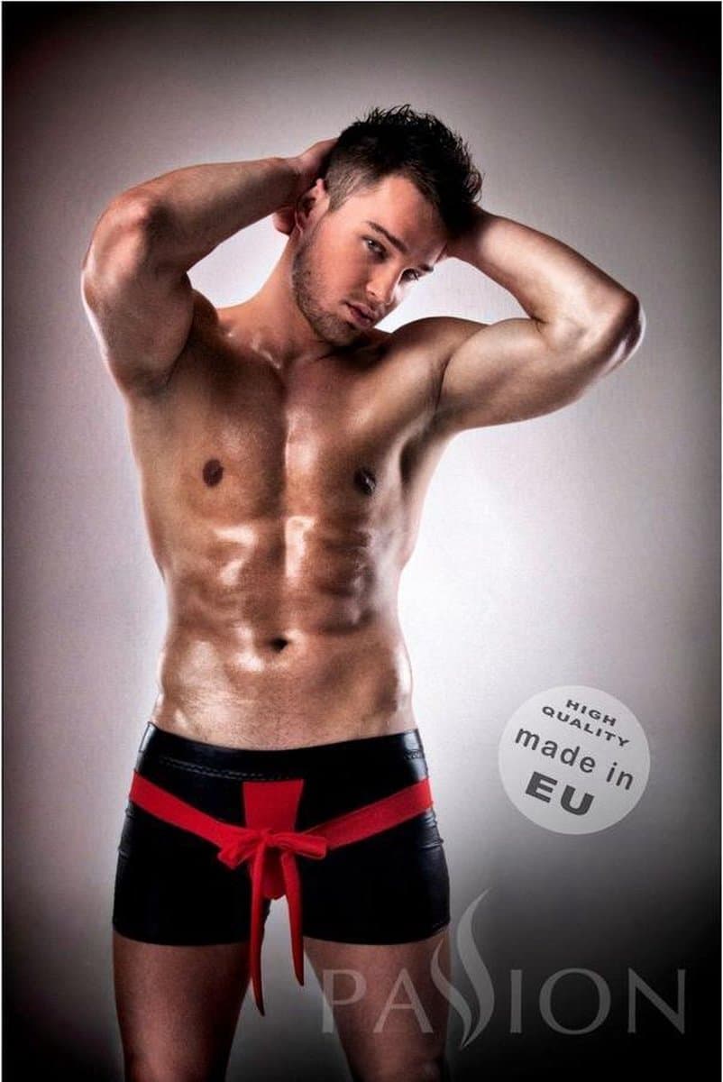 PASSION MEN | Passion Komplet Underwear Red/black Leather S/m — afbeelding 1