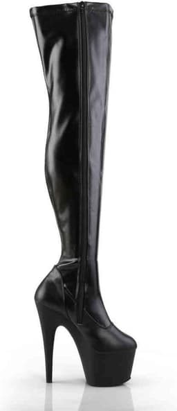 Pleaser Overknee Laarzen -42 Shoes- ADORE-3000 US 12 Zwart — thumbnail 5