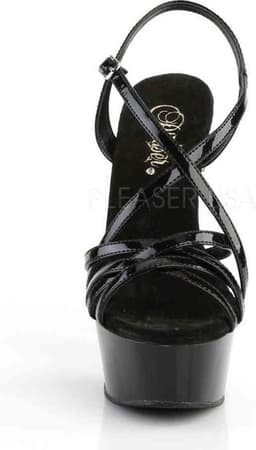 EU 39 = US 9 | DELIGHT-613 | 6 Heel, 1 3/4 PF Criss-Cross Strap Sandal — thumbnail 2
