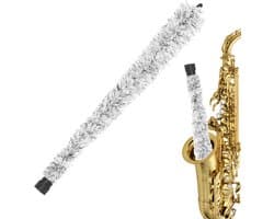 Saxofoon Reiniger - Altviool Borstel - Instrument Onderhoud - Super Absorberend - 50 cm - Grijs