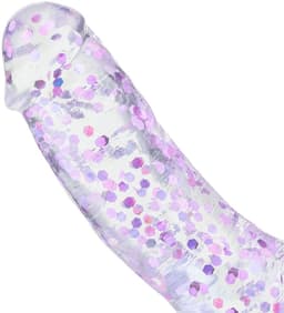 EasyToys Dildo - Glitter Purple - 15 cm — thumbnail 5