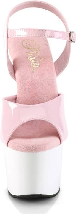 Pleaser - ADORE709 Sandaal met enkelband, Paaldans schoenen - US 11 - 41 Shoes - Roze/Wit — thumbnail 3