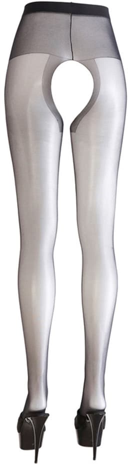 Cottelli Collection – Open Kruis Panty met Versterkte Taille Band voor een Sensuele Uitdaging – Maat S – Zwart — thumbnail 1
