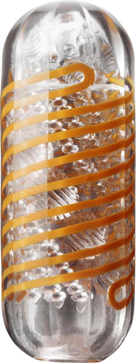 Tenga - Spinner 05 Beads Masturbator - Transparant/Oranje — afbeelding 1