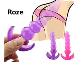 Buttplug I Anaal Plug I Butt Plug I Ribbel Buttplug I Voor Hem Of Haar I 12 CM Inbrenglengte I Siliconen I Roze