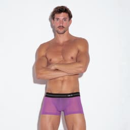 CODE 22 Sheer Mesh Trunk Grape - MAAT M - Erotisch Heren Ondergoed - Boxershort voor Man - Sexy mannen Boxershort — thumbnail 2