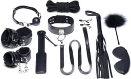 XR Brands Deluxe 10-Piece Bondage Set black — thumbnail 1