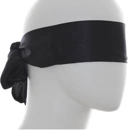 CHPN - Blinddoek - Satijnen blinddoek - Bondage - 150/7,5CM - Satijn - Bdsm - Plagen - Stout - Boeien - Vastbinden - Zwart - Chique blind doek — thumbnail 1
