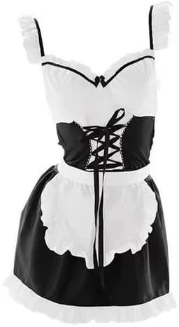 Dames verkleedkleding - sexy schoonmaakster - 3-delig - maid - cleaning - rollenspel - uniform - verkleden - cosplay - carnaval - outfit - kostuum - party - dress up - carnavalskleding - verkleedkleren - volwassenen - verkleedkledij - verkleedfeest — thumbnail 4