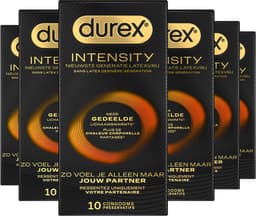 Durex Intensity Condooms - Nieuwste generatie ultradunne, latexvrije condooms voor mannen – Gedeelde lichaamswarmte - 6 x 10 stuks - Voordeelverpakking — thumbnail 1