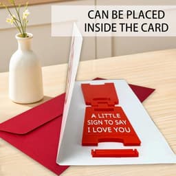 Romantisch Bureaubord - Liefdesgeschenk - Gevoelens Uiten - Pop-up Ontwerp - 2 Stuks - Rood — thumbnail 2